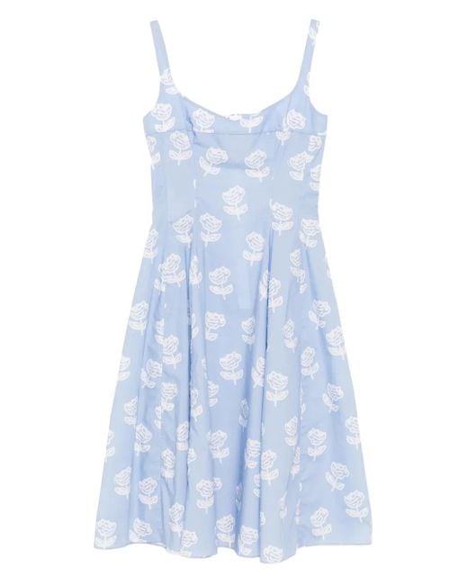 Marni Flared Midi-Jurk in het Blue