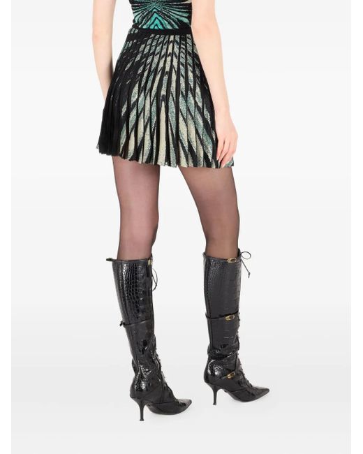 Roberto Cavalli Blue Minirock Mit Falten