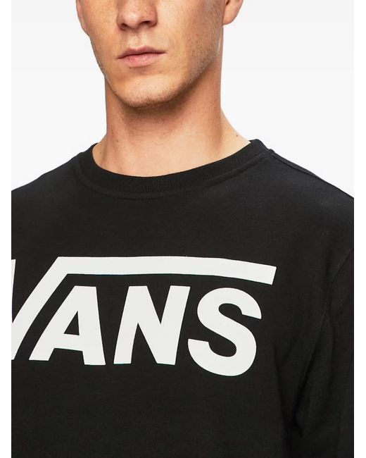 Vans Black Logo-Detail Long-Sleeved Sweatshirt for men