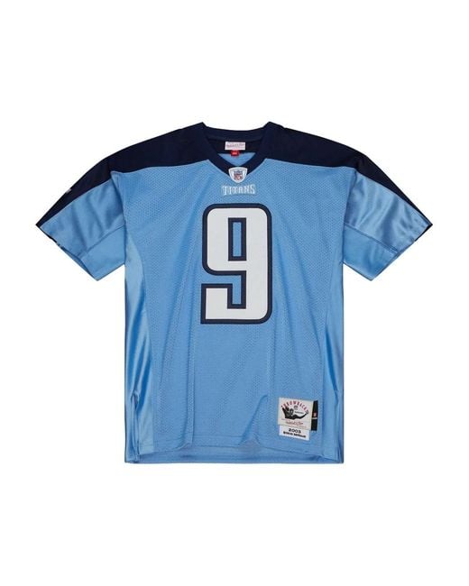 Mitchell & Ness Blue Nfl Titans 2003 Steve Mcnair T-Shirt for men