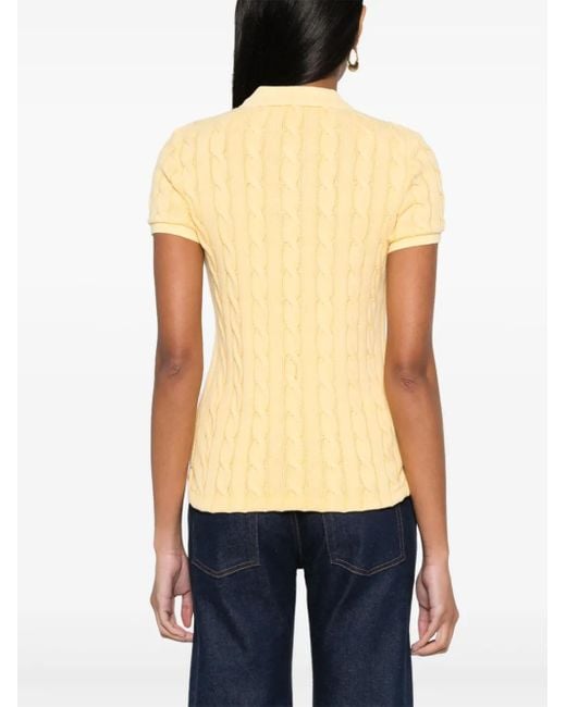 Polo Ralph Lauren Yellow Polo Pony Knitted Polo Shirt
