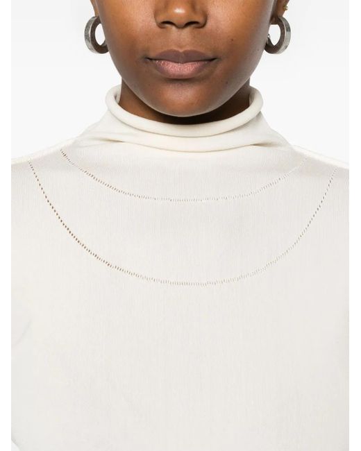 Pleats Please Issey Miyake Natural A Poc Cotton Mix Top