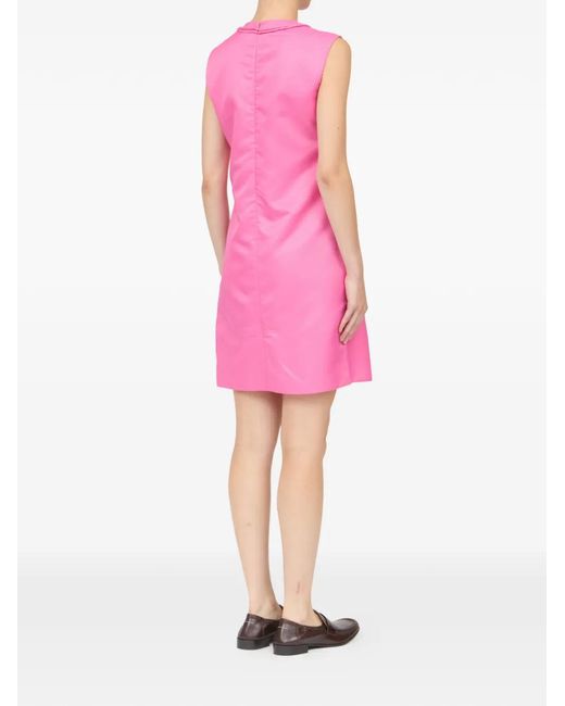 MM6 by Maison Margiela Pink Bow Detail Mini Dress