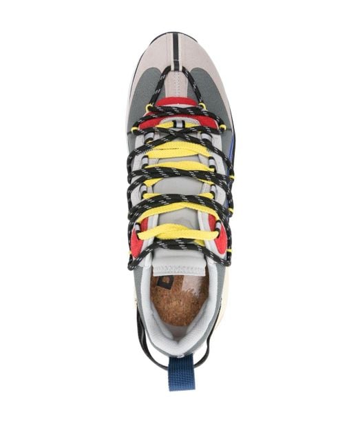 DSquared² Blue D2 Lace-up Panelled Sneakers for men