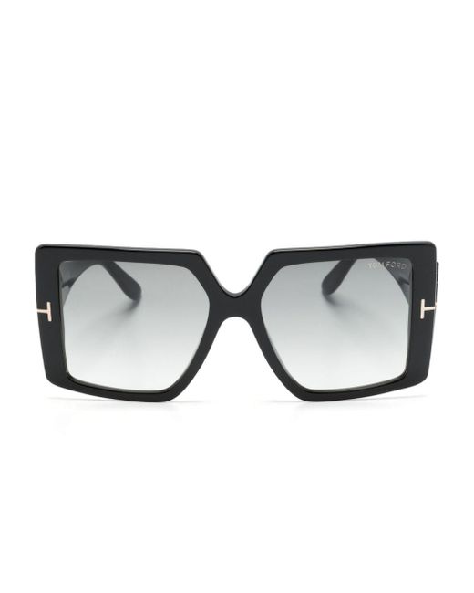 Tom Ford Black Quinn Square-frame Sunglasses