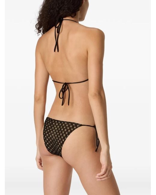 Bikini Triangular Con Apliques Missoni de color White