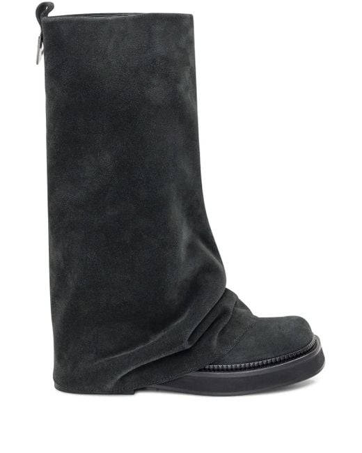 The Attico Black Suede Boot