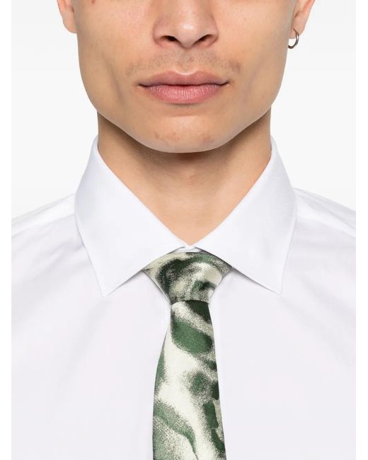 Mazzarelli White Long-Sleeve Shirt for men