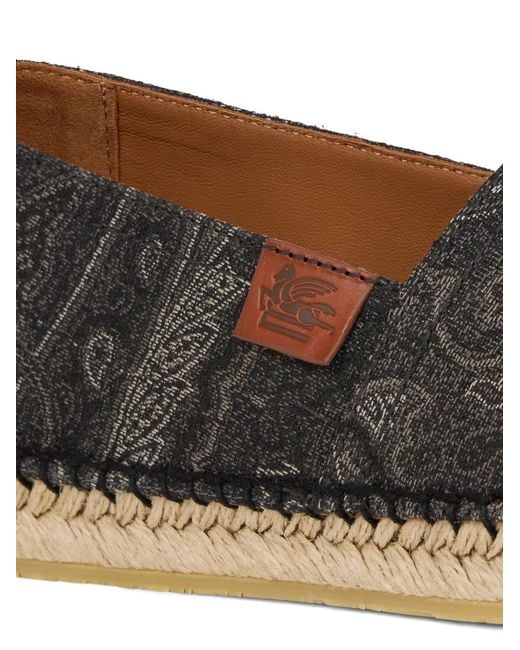 Etro Brown Arnica Jacquard Espadrilles for men