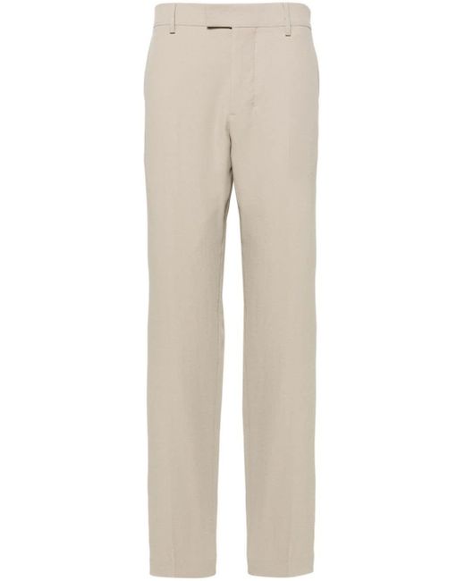 AMI Natural Virgin-wool Tailored Trousers for men