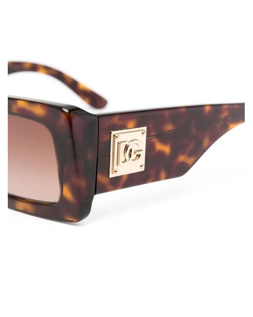 Dolce & Gabbana Brown Tortoise-Shell Frame Sunglasses