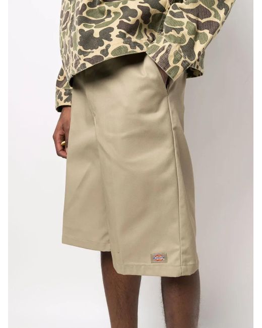 Dickies Natural Logo-Patch Bermuda Shorts for men