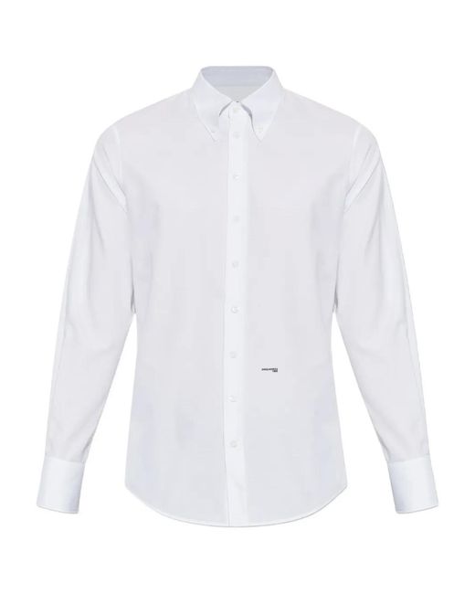 Camisa Con Botones DSquared² de hombre de color White