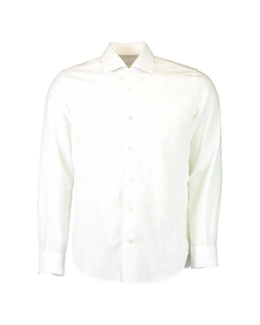 Eleventy White Long-Sleeve Shirt for men