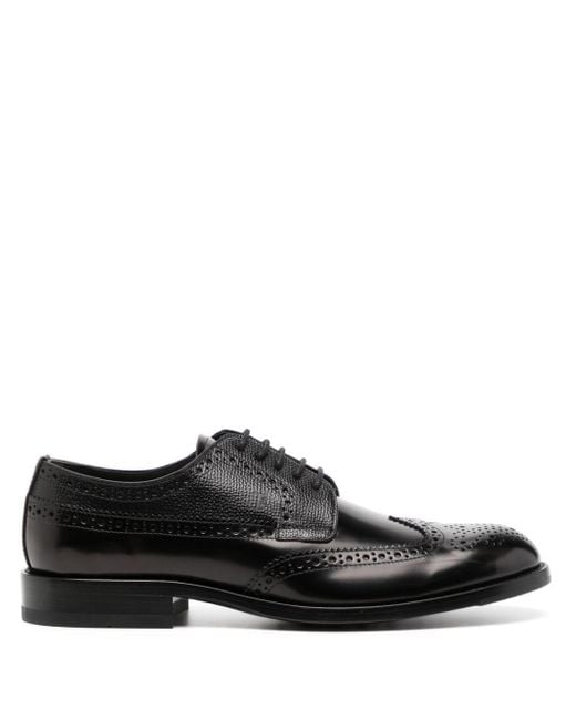 Tod's Black Lace-up Leather Brogues for men