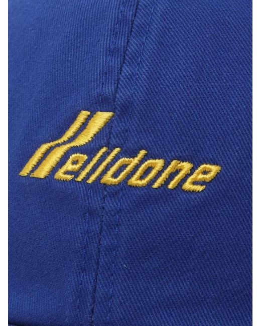 we11done Farbklecks-Baseballkappe mit Logo-Stickerei in Blue für Herren