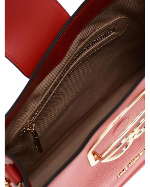 Moschino Red Love Heart-Motif Shoulder Bag