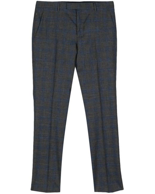 Paul Smith Blue Checked Tailored Trousers for men