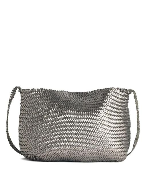 Dragon Diffusion Gray Leather Shoulder Bag