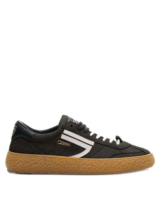 PURAAI Black Stripe-Detail Sneakers