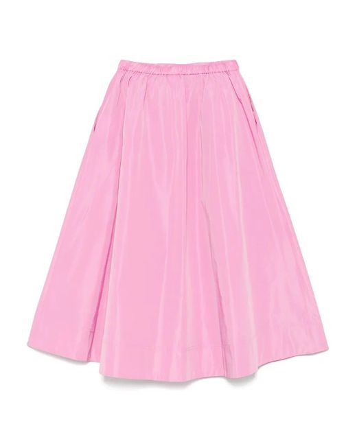 Aspesi Pink Belted Midi Skirt