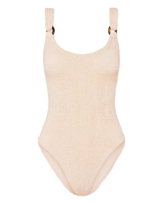 Hunza G Natural Ring-Detail Swimsuit