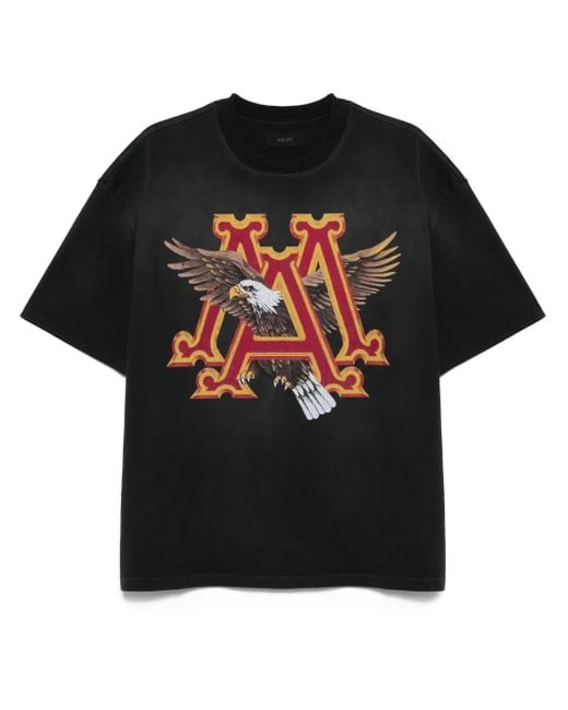 Amiri Black Vintage Ma Eagle Oversized Tee for men