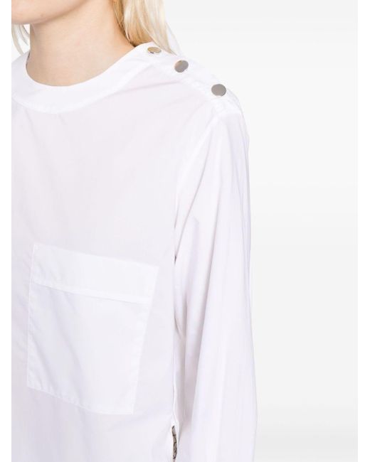Camisa con apliques Plan C de color White