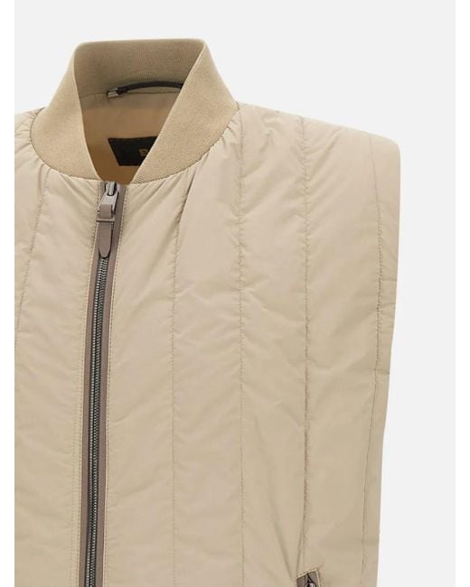 Boss Natural Quilted Zip-Front Gilet for men