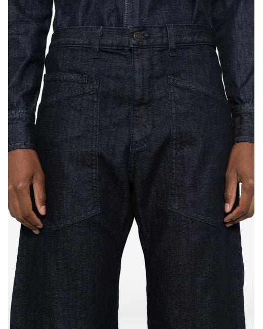 Nili Lotan Blue Shon Double-Pocket Jeans
