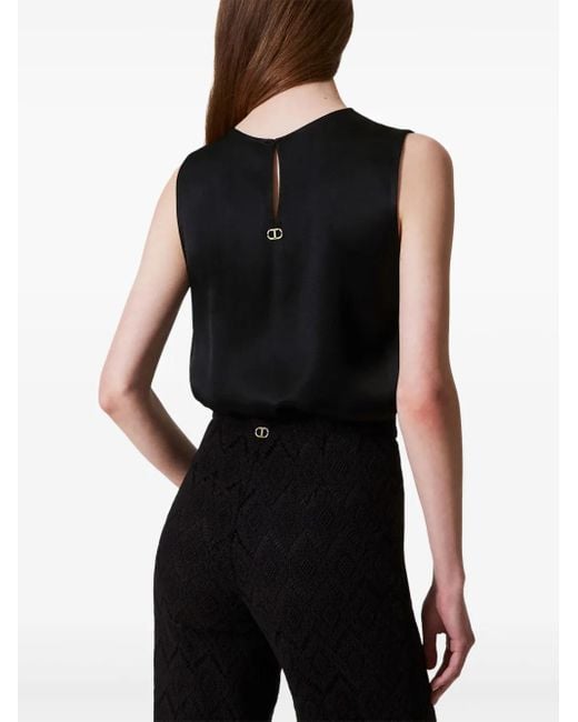 Twinset Black Satin Blouse