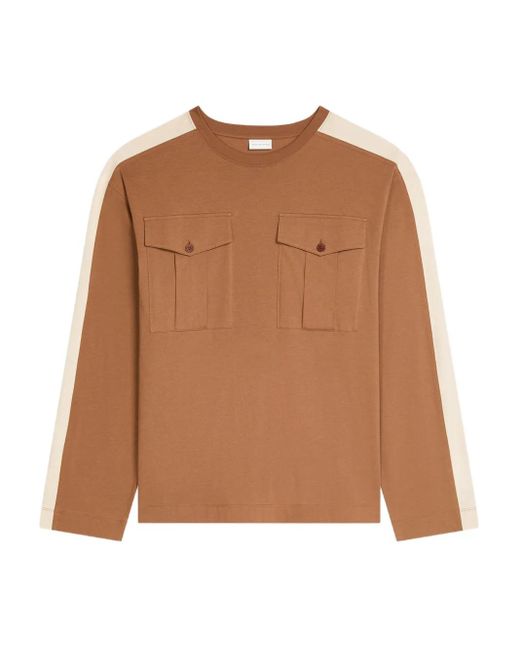 Dries Van Noten Klassisches Langarmshirt in Brown für Herren