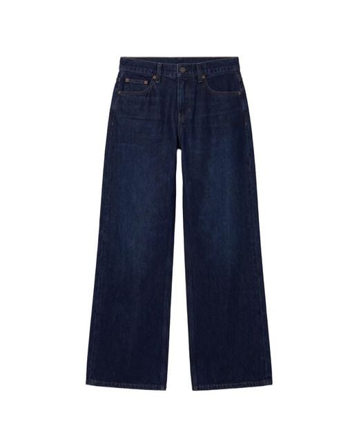 Reformation Blue Cary Slouchy Wide-Leg Jeans