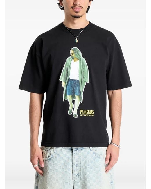 Camiseta con estampado gráfico Pleasures de hombre de color Black