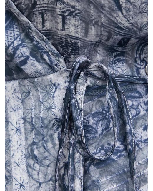 Top Con Stampa Paisley di Guess in Blue