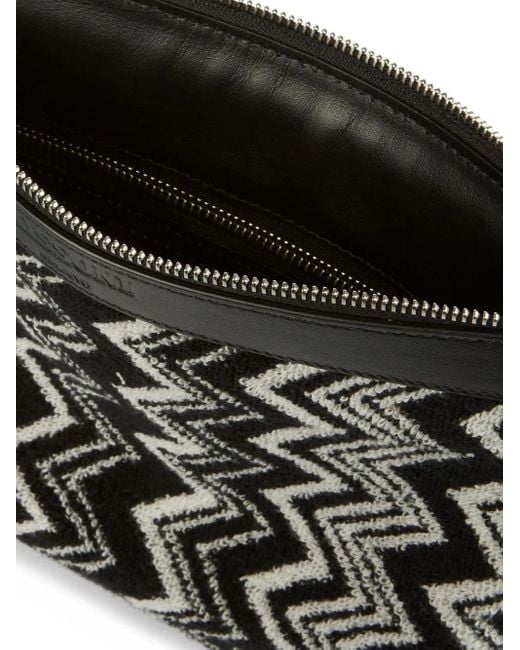 Missoni Black Keith Zigzag-Pattern Pouch