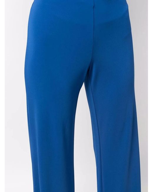 Alberta Ferretti Blue High-Waist Straight Trousers