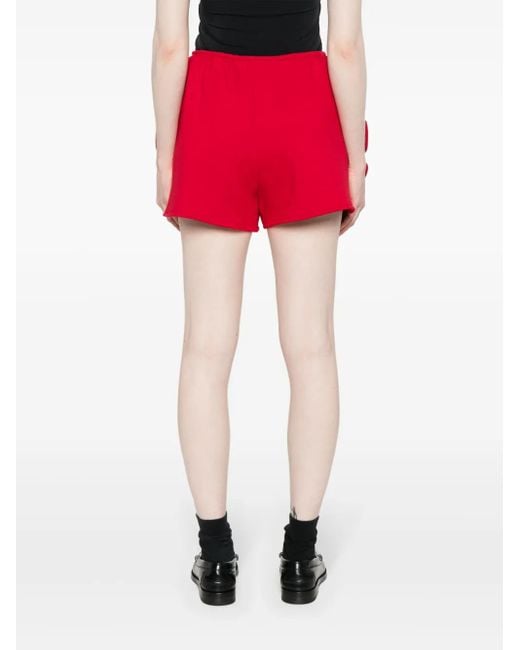 Ioana Ciolacu Red Peony Jersey-Shorts Mit Rüschen