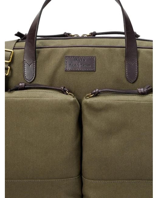 Polo Ralph Lauren Brown Zip-Pockets Messenger Bag for men