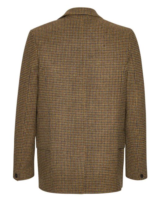 Henrik Vibskov Green Houndstooth Two-Button Blazer for men