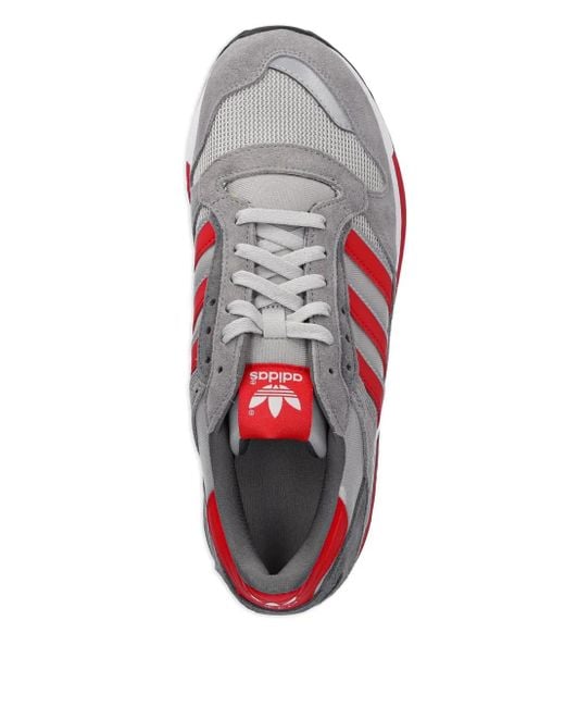 Adidas Red Zx 600 3-Stripe Suede Sneakers for men