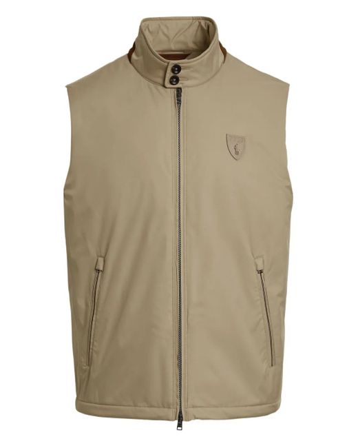 Polo Ralph Lauren Natural Zip-Fastening Logo-Plaque Vest for men