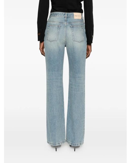 McQueen Blue Straight-Leg Cotton Jeans