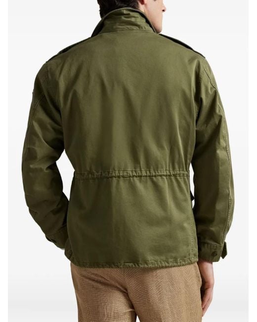 Polo Ralph Lauren Green Logo-Appliqué Military Jacket for men