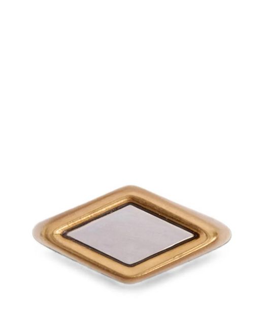 Jil Sander Pink Argyle-Pattern Handcrafted Ring