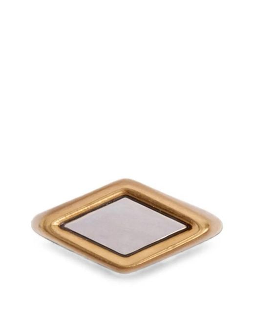 Jil Sander Pink Argyle-Pattern Handcrafted Ring