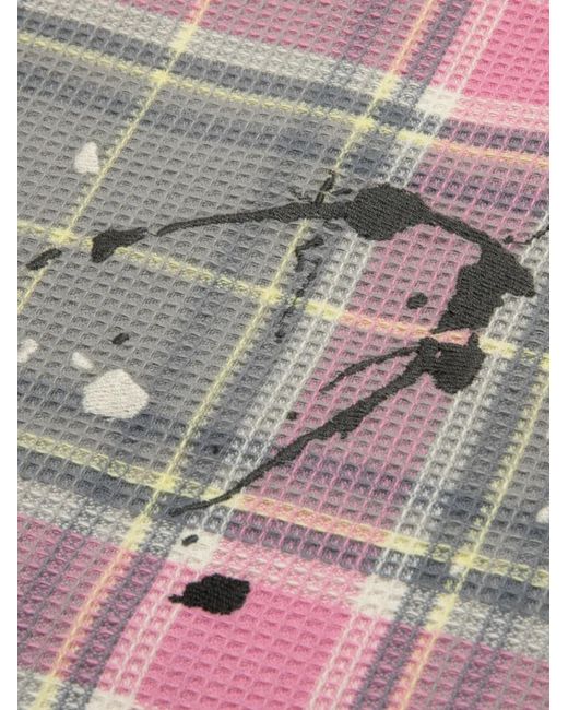 Aape By A Bathing Ape Gray Check-Pattern Shirt for men