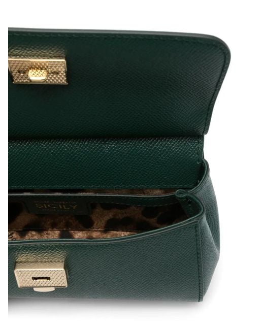 Dolce & Gabbana Green Sicily Small Leather Handbag