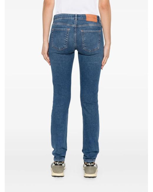 Marc O' Polo Blue Cotton-Blend Skinny Jeans