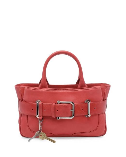 OSOI Red Mini Brocle Tote Bag